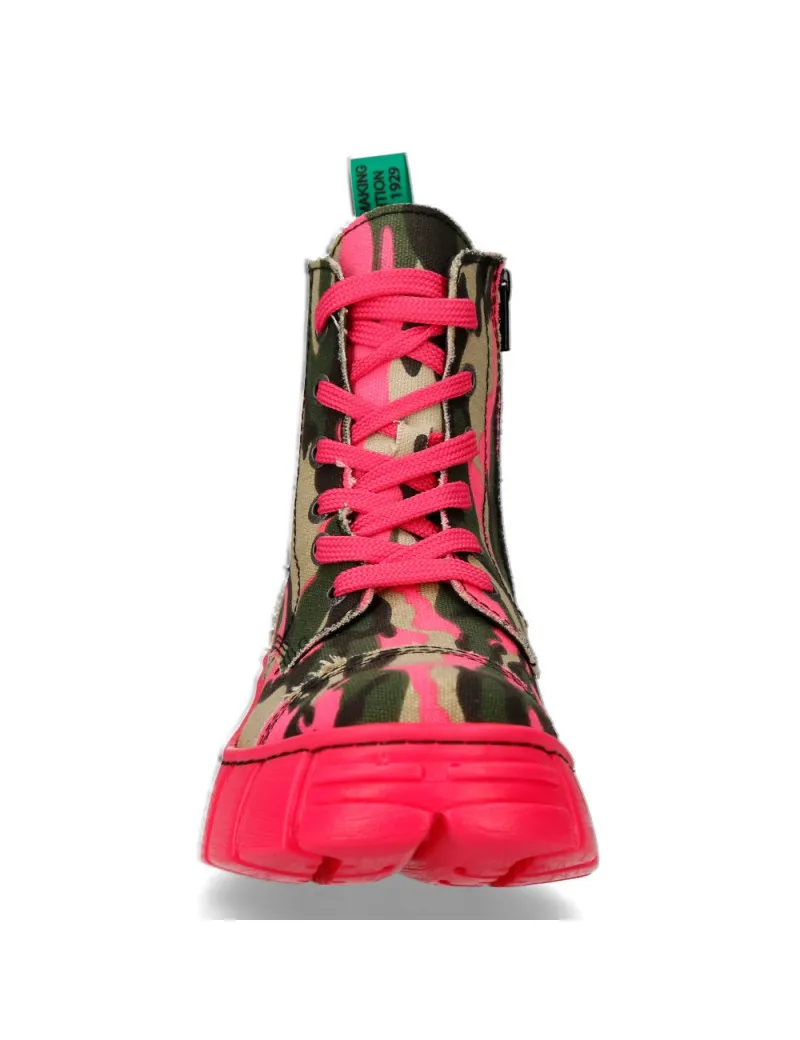 Botas de estilo camuflaje de moda all colors rojo