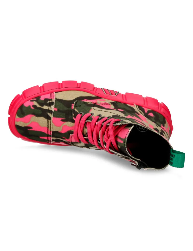 Botas de estilo camuflaje de moda all colors rojo
