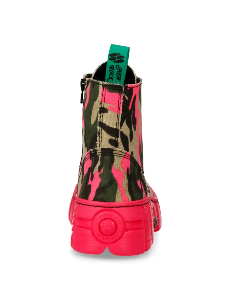 Botas de estilo camuflaje de moda all colors rojo