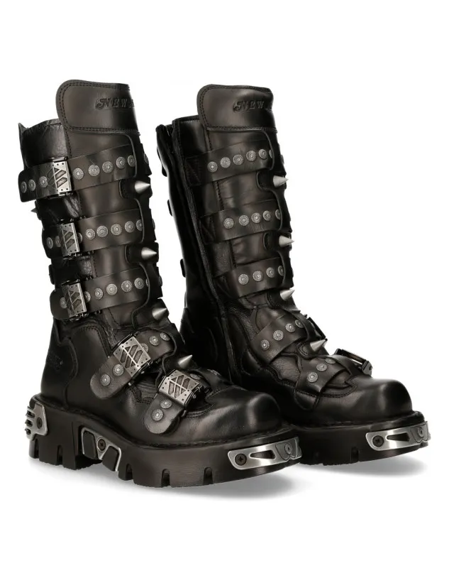 BOTAS MOTERAS URBANAS ALTERNATIVAS DE PIEL NEGRAS