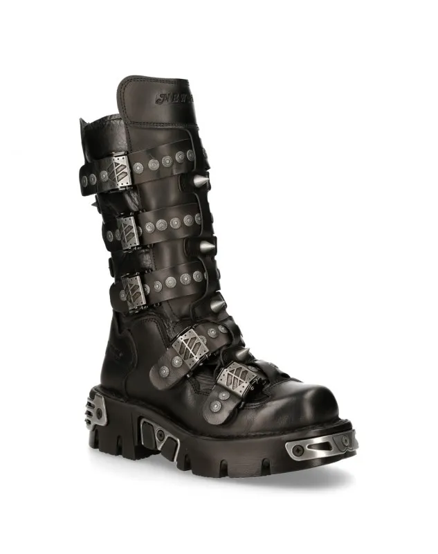 BOTAS MOTERAS URBANAS ALTERNATIVAS DE PIEL NEGRAS