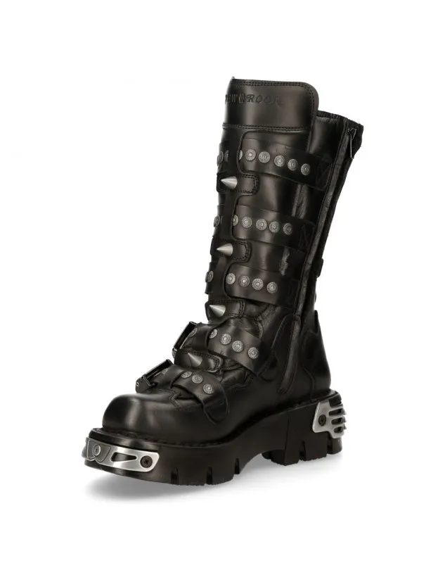 BOTAS MOTERAS URBANAS ALTERNATIVAS DE PIEL NEGRAS