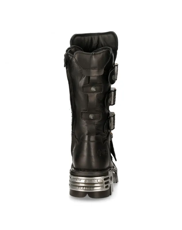 BOTAS MOTERAS URBANAS ALTERNATIVAS DE PIEL NEGRAS