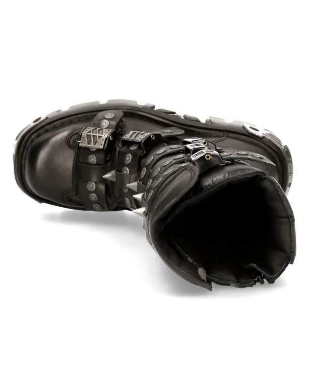 BOTAS MOTERAS URBANAS ALTERNATIVAS DE PIEL NEGRAS