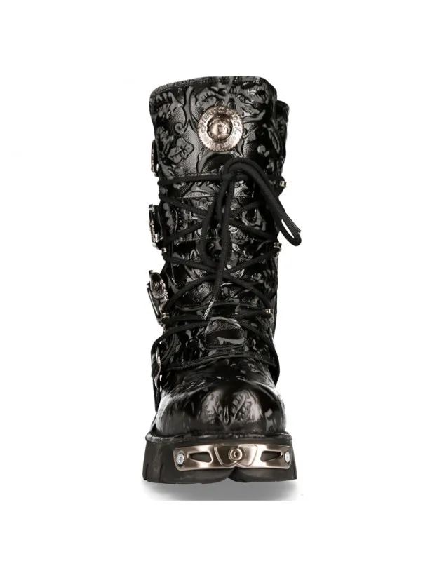 BOTAS NEW ROCK METALLIC REACTOR VINTAGE FLOWER NEGRO