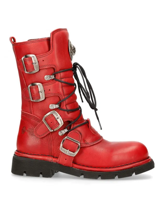 BOTAS NEW ROCK NATURE ROJO PLANING NEGRO
