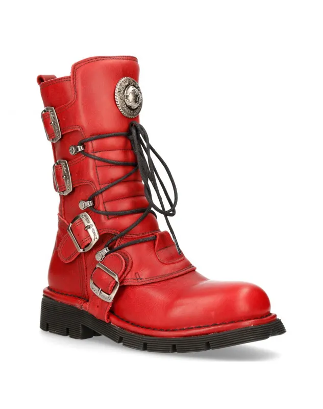 BOTAS NEW ROCK NATURE ROJO PLANING NEGRO