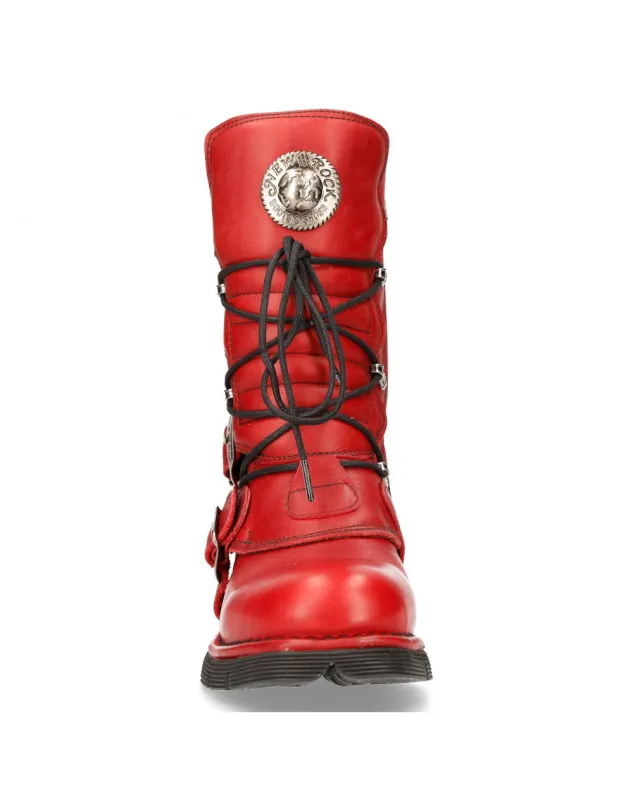 BOTAS NEW ROCK NATURE ROJO PLANING NEGRO