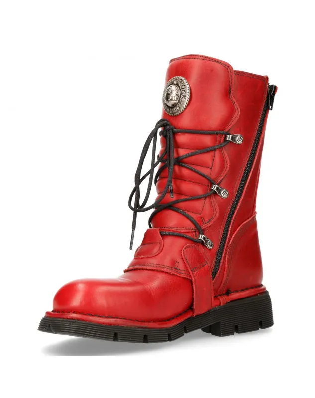 BOTAS NEW ROCK NATURE ROJO PLANING NEGRO
