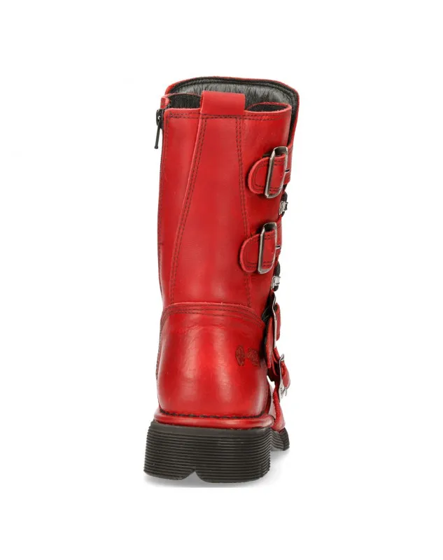 BOTAS NEW ROCK NATURE ROJO PLANING NEGRO