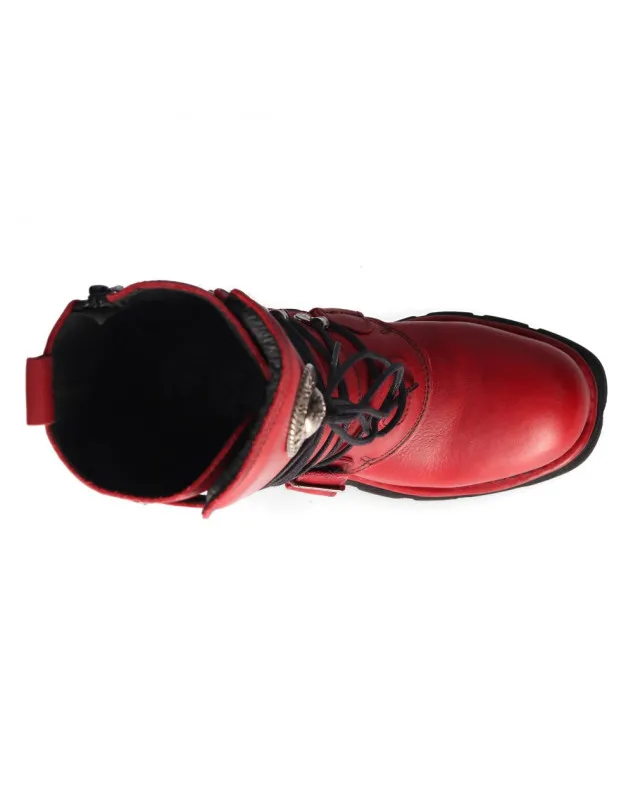 BOTAS NEW ROCK NATURE ROJO PLANING NEGRO