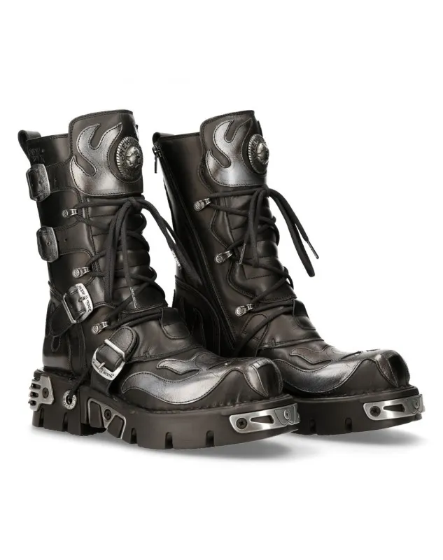 BOTAS NEW ROCK REACTOR PULIK NEGRO FUEGO