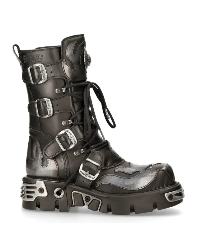BOTAS NEW ROCK REACTOR PULIK NEGRO FUEGO