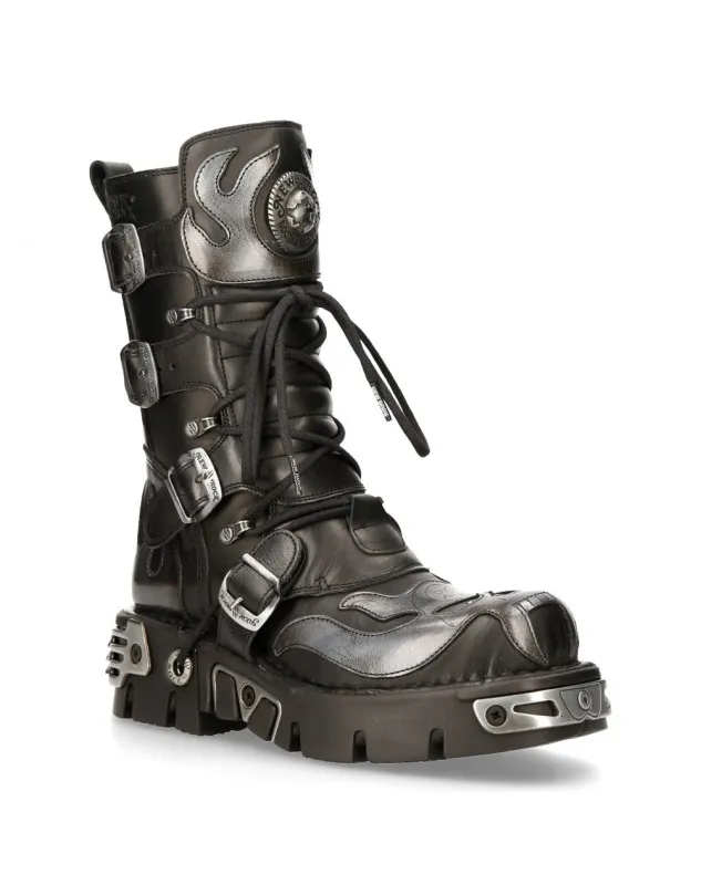 BOTAS NEW ROCK REACTOR PULIK NEGRO FUEGO
