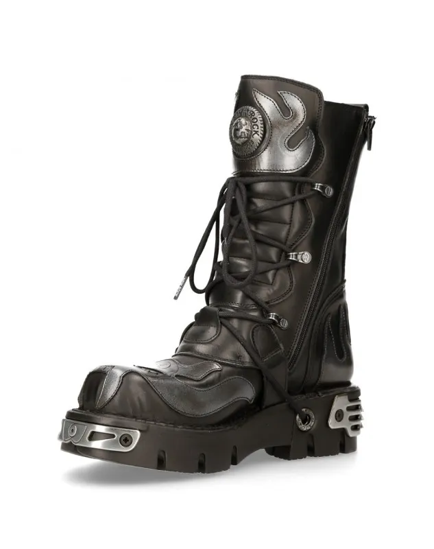 BOTAS NEW ROCK REACTOR PULIK NEGRO FUEGO