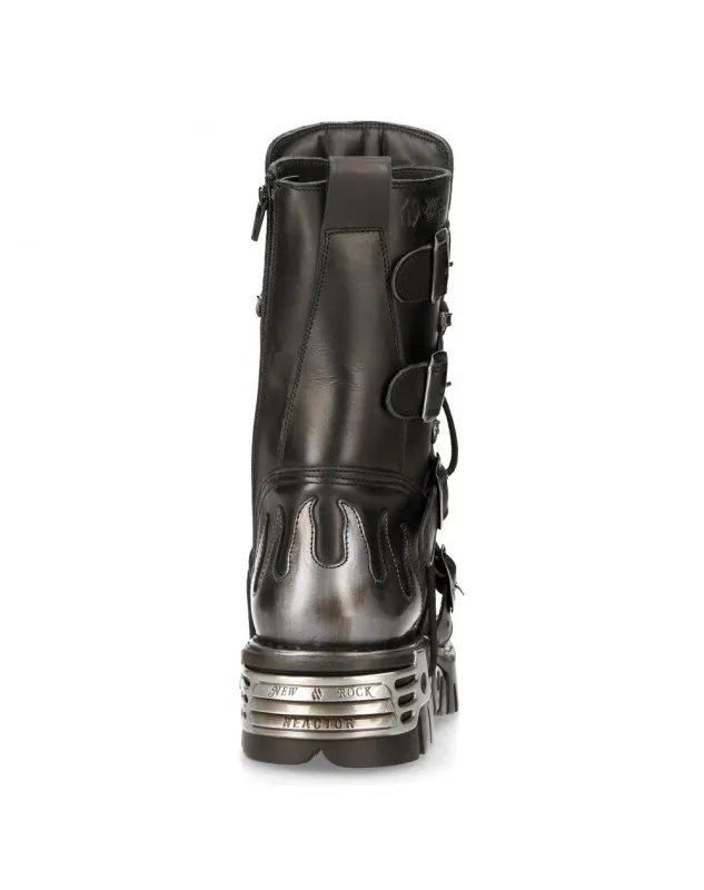 BOTAS NEW ROCK REACTOR PULIK NEGRO FUEGO