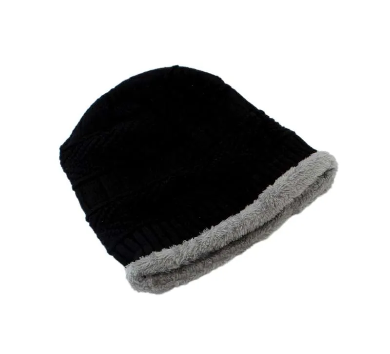 BQ52D KPL SOMBRERO UNISEX Y BUFANDA NEGRA
