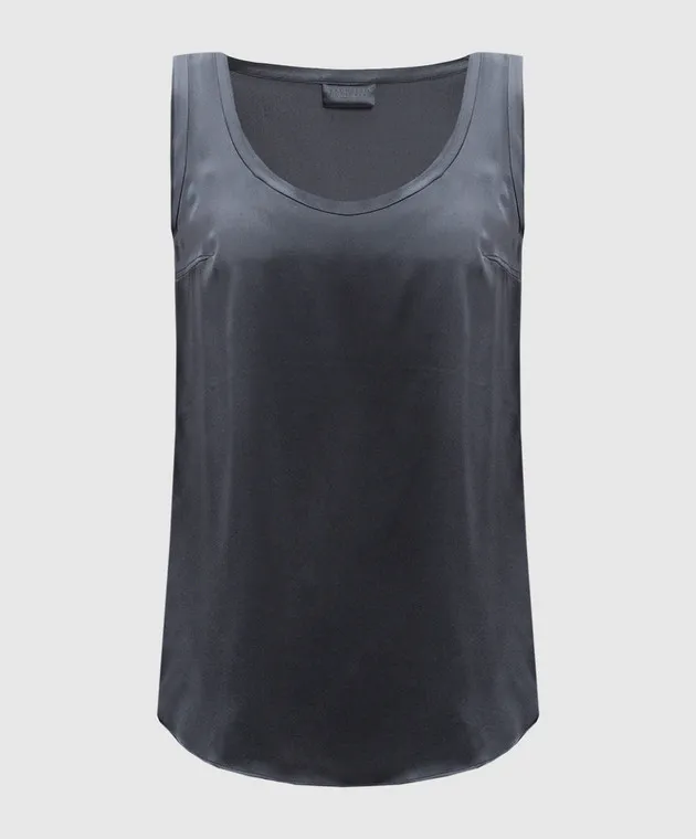 Brunello Cucinelli Gray silk top