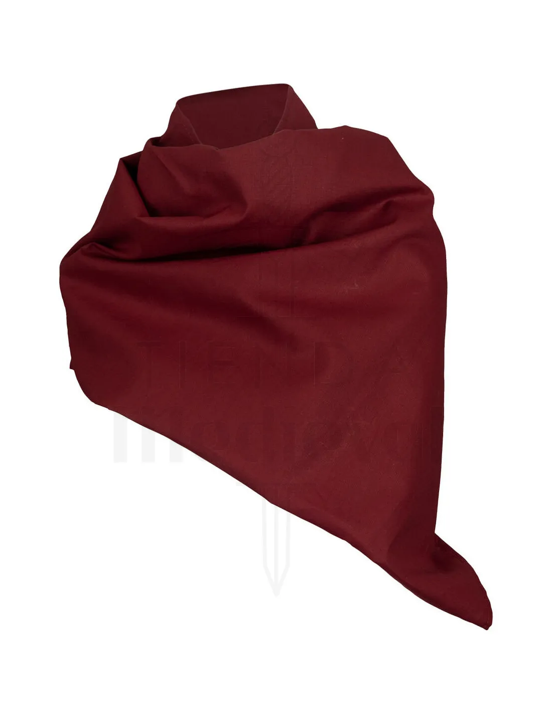 Bufanda medieval de algodón modelo Emil, burdeos