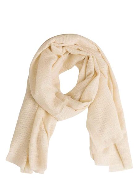 Bufanda Naf Naf Metalizado Beige para Mujer