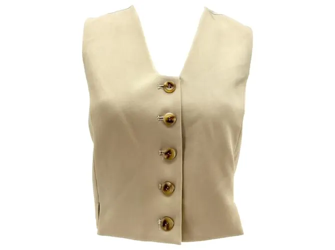 BY MALENE BIRGER Tops T.FR 36 Poliéster Beige 