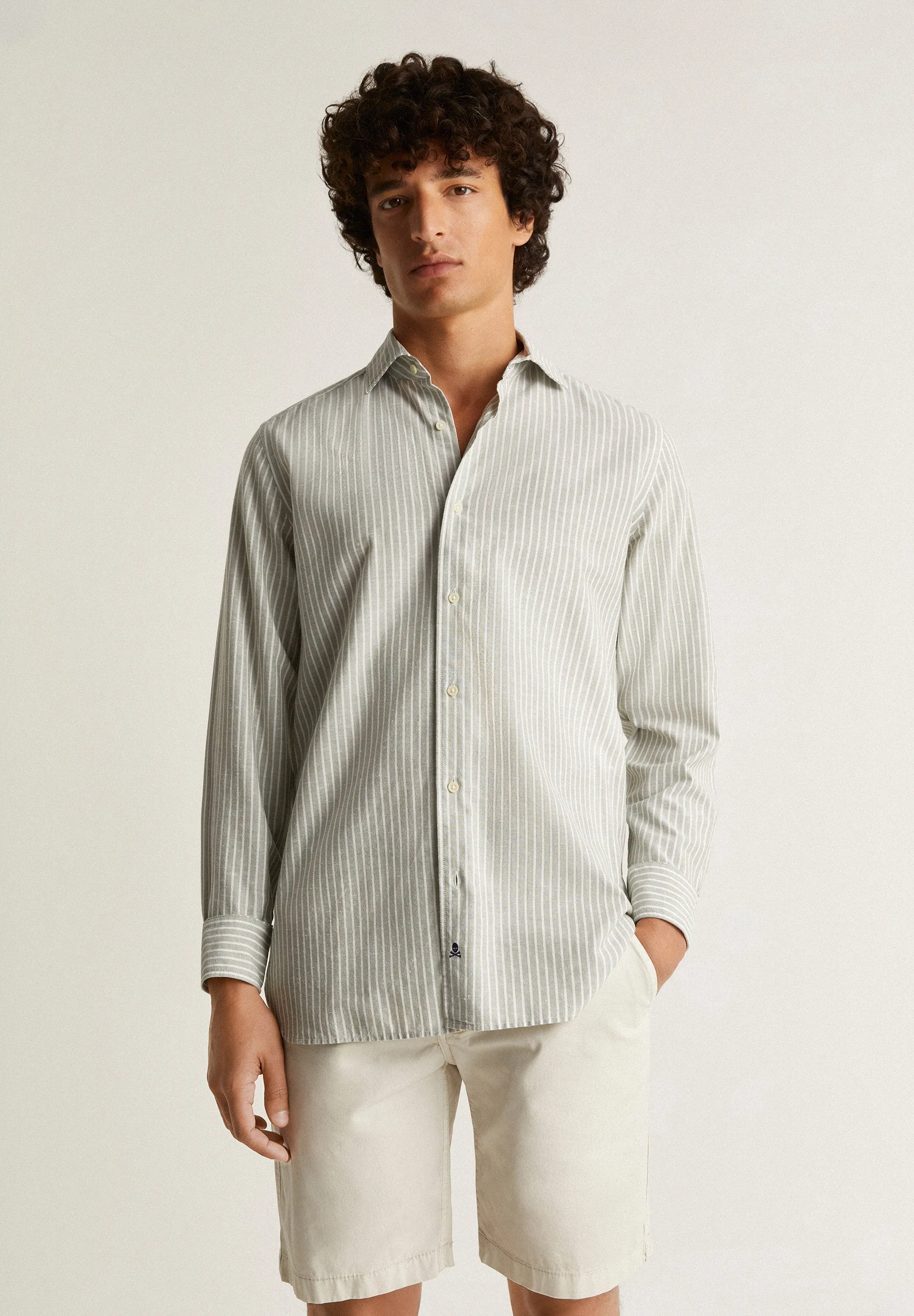 CAMISA RAYAS CALAVERA TAPETA