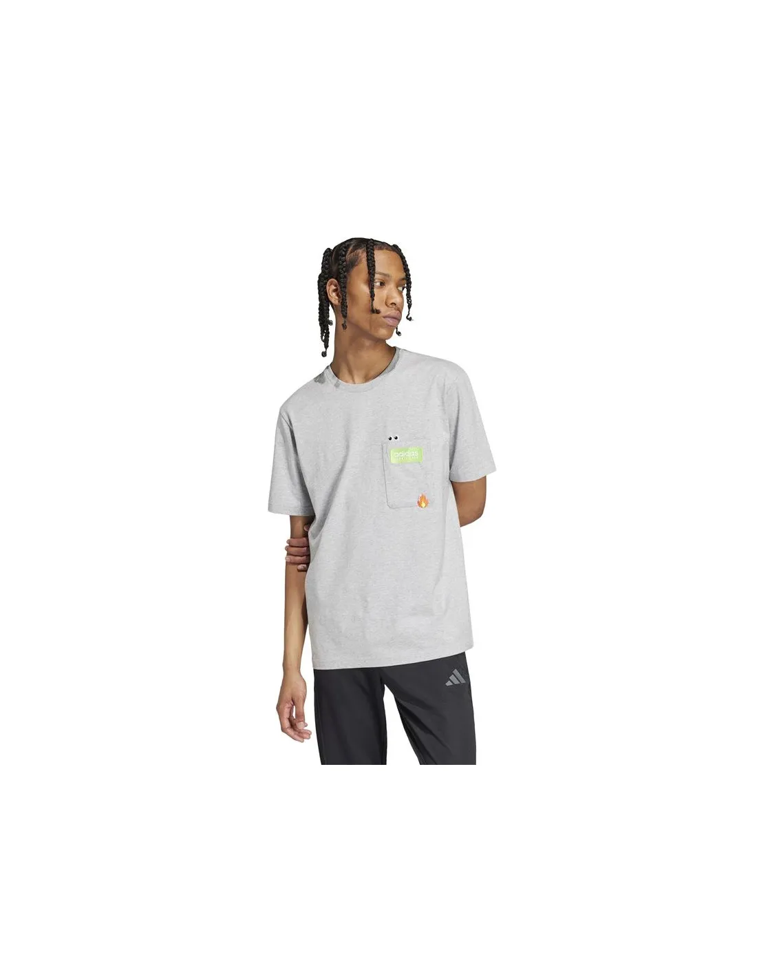 Camiseta adidas Remoji Pocket Graphic Hombre Gris