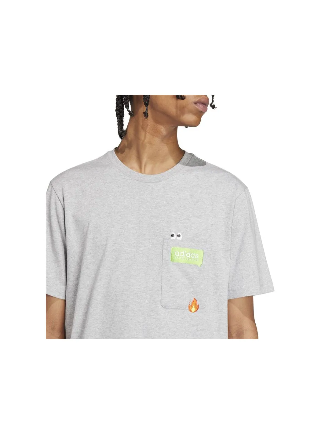 Camiseta adidas Remoji Pocket Graphic Hombre Gris