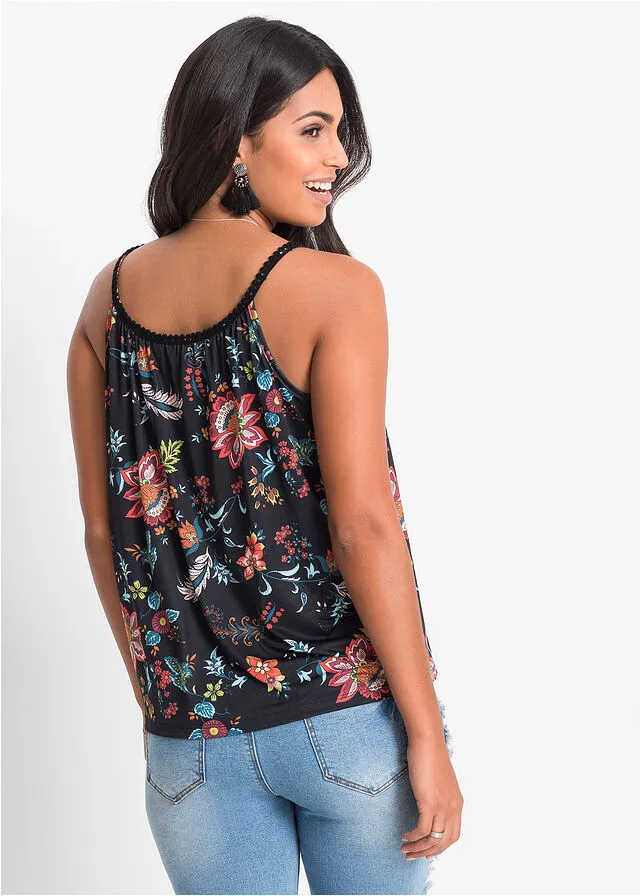Camiseta con estampado Negro estampado