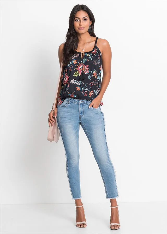 Camiseta con estampado Negro estampado