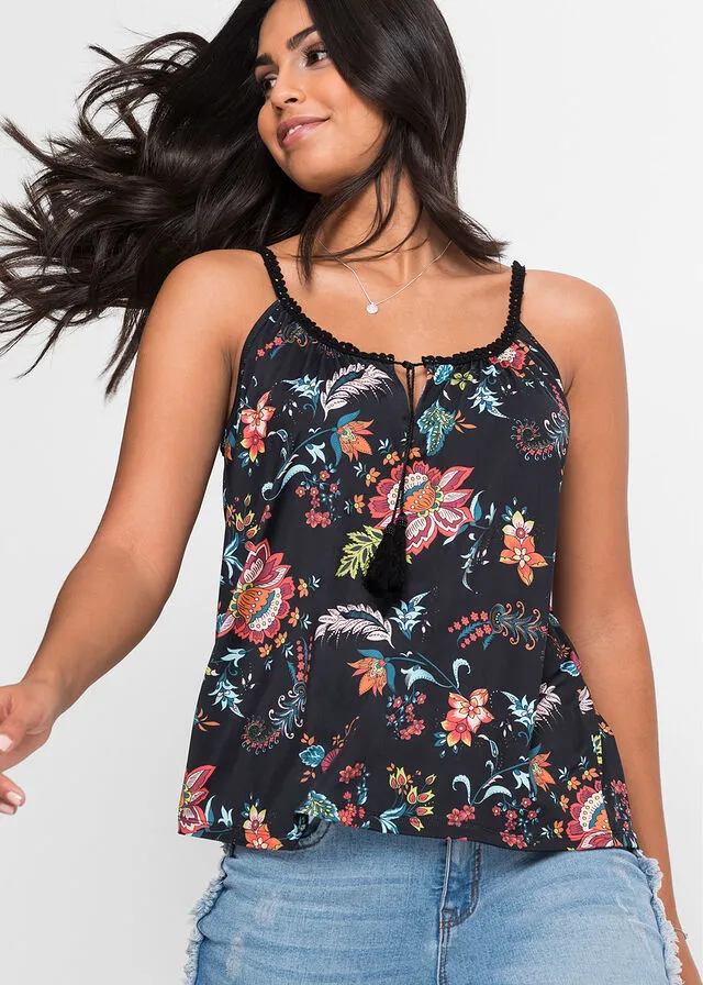 Camiseta con estampado Negro estampado