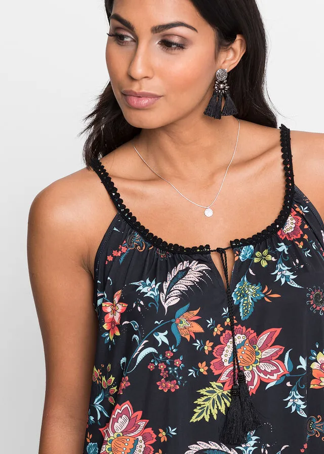 Camiseta con estampado Negro estampado