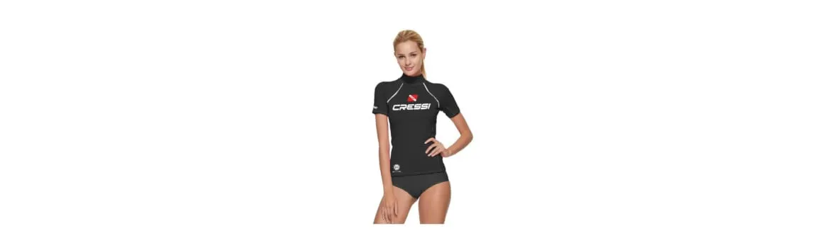 Camiseta Cressi Rashguard Dive Center Manga Corta Mujer