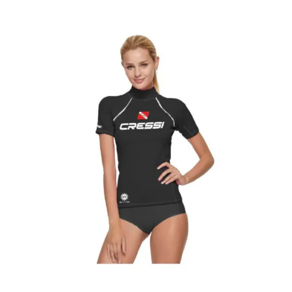 Camiseta Cressi Rashguard Dive Center Manga Corta Mujer