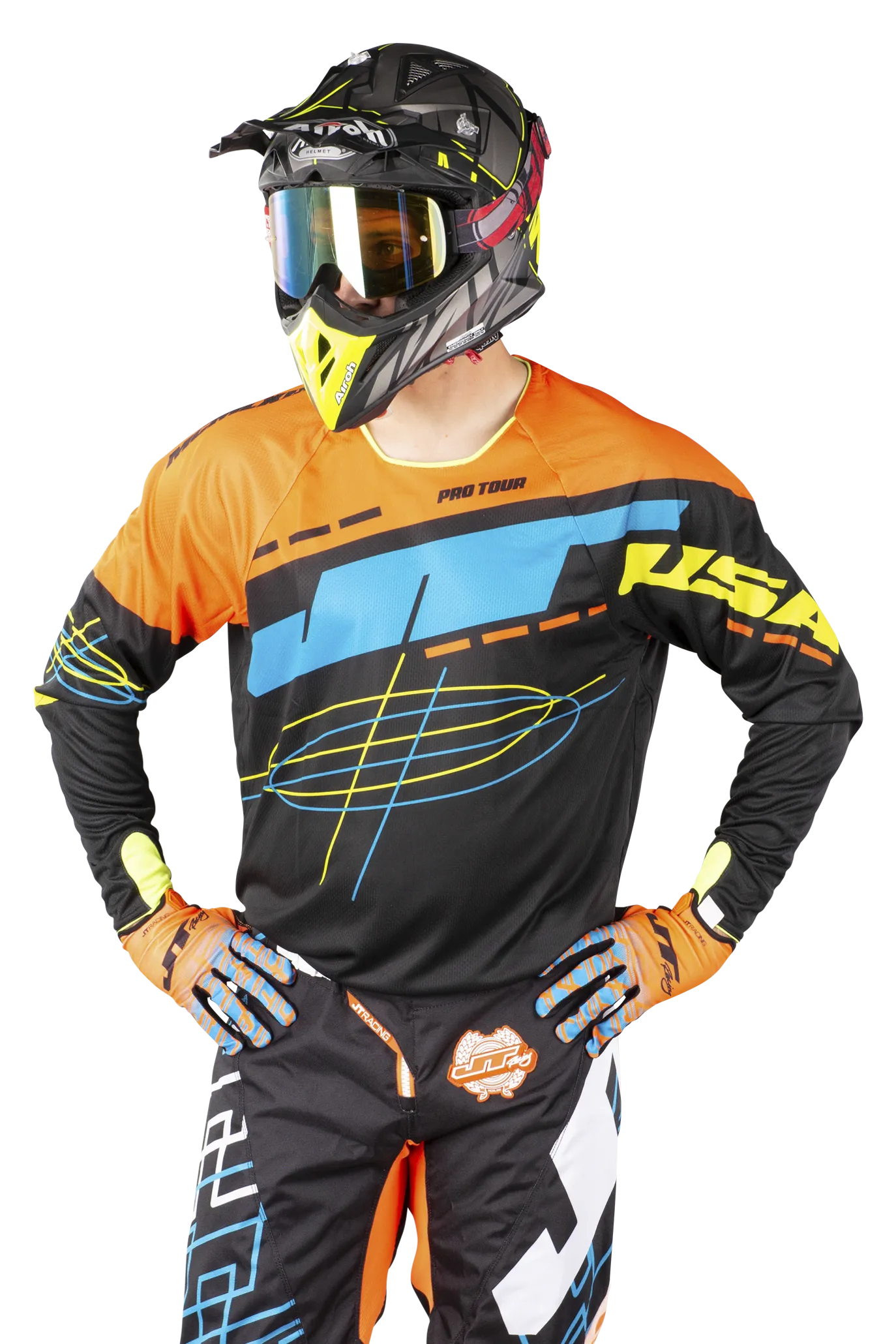 Camiseta de Cross JT Racing Hyperlite Blueprint OBNYL
