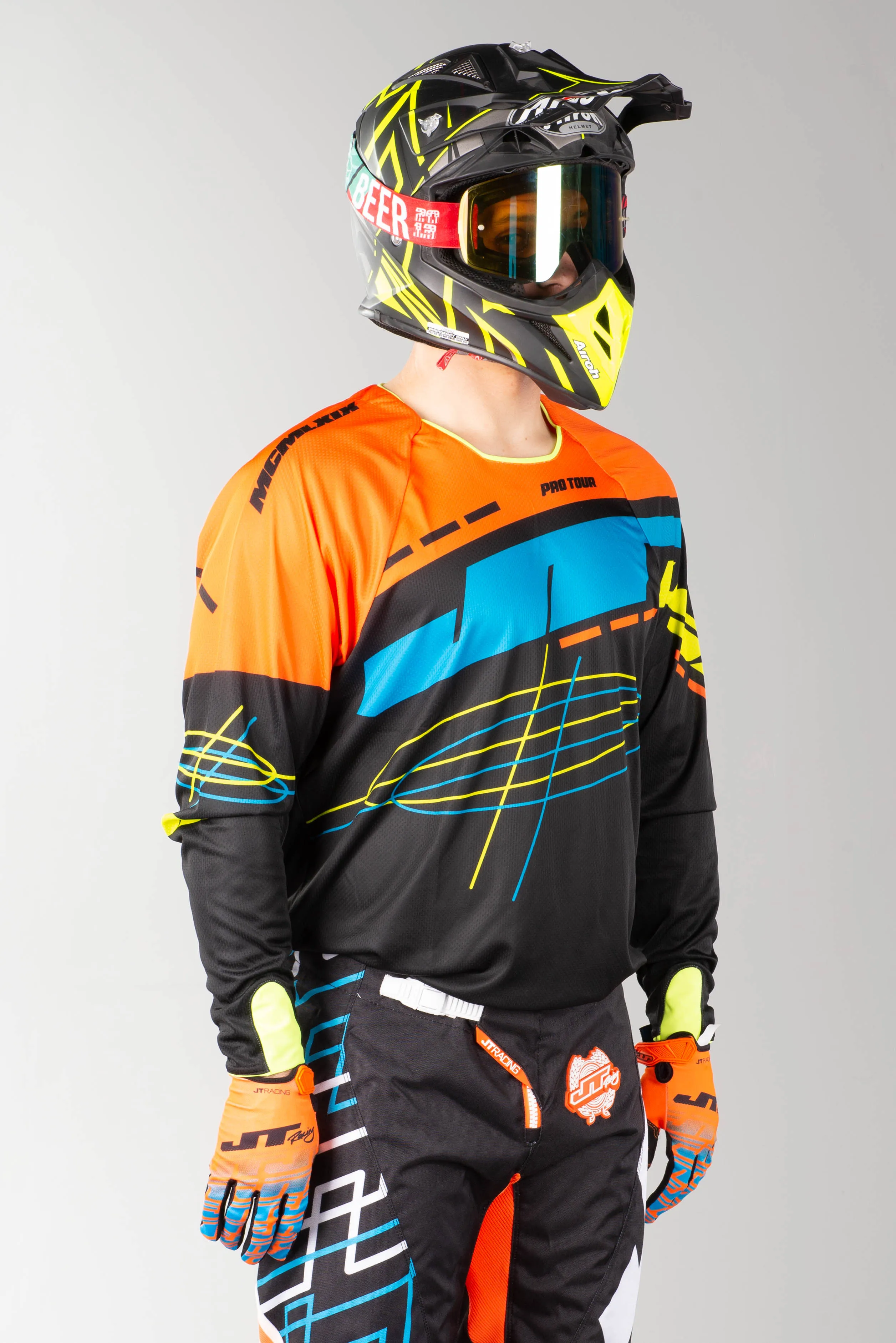 Camiseta de Cross JT Racing Hyperlite Blueprint OBNYL