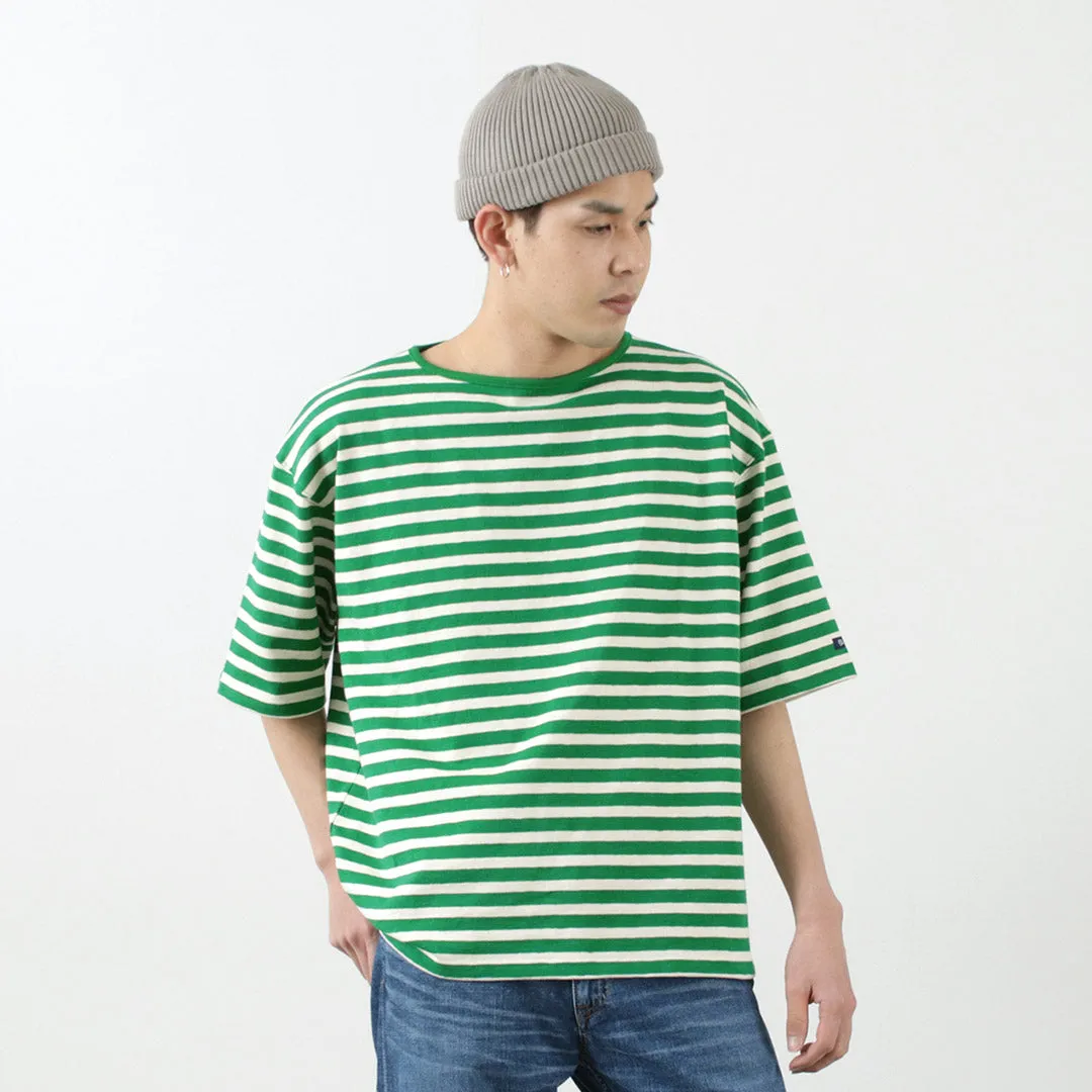 Camiseta de cuello de bote de rayas grande / HDCS