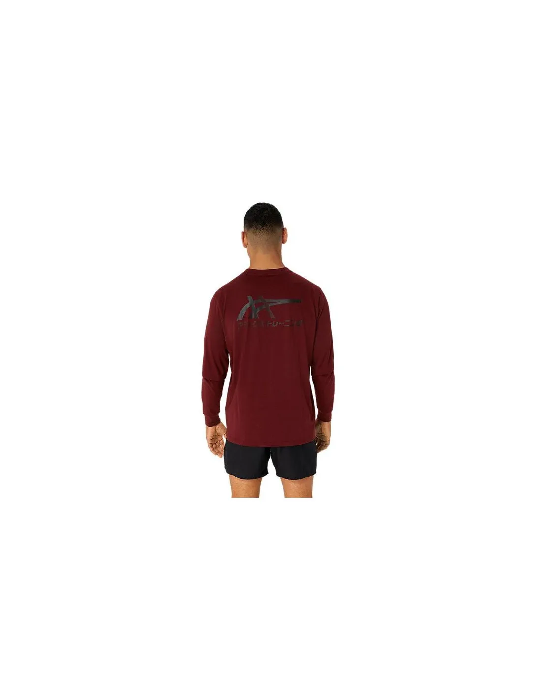 Camiseta de Fitness ASICS Tiger Ls Top Hombre Rojo/ Negro