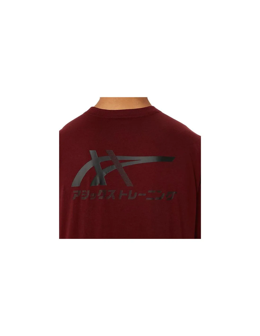 Camiseta de Fitness ASICS Tiger Ls Top Hombre Rojo/ Negro