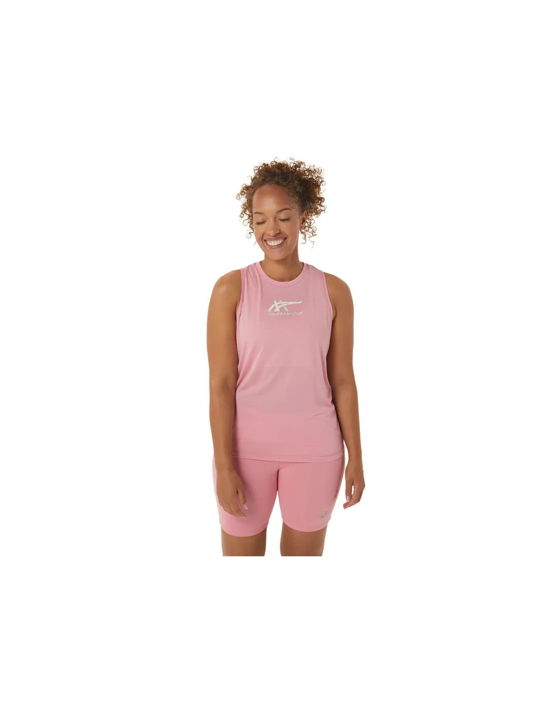Camiseta de Fitness ASICS Tiger Rosa Mujer
