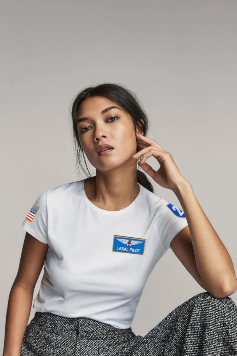 Camiseta de mujer PILOT blanca