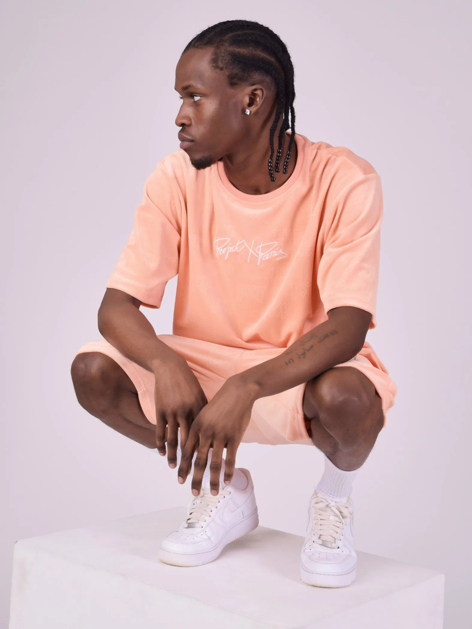Camiseta de terciopelo estampado