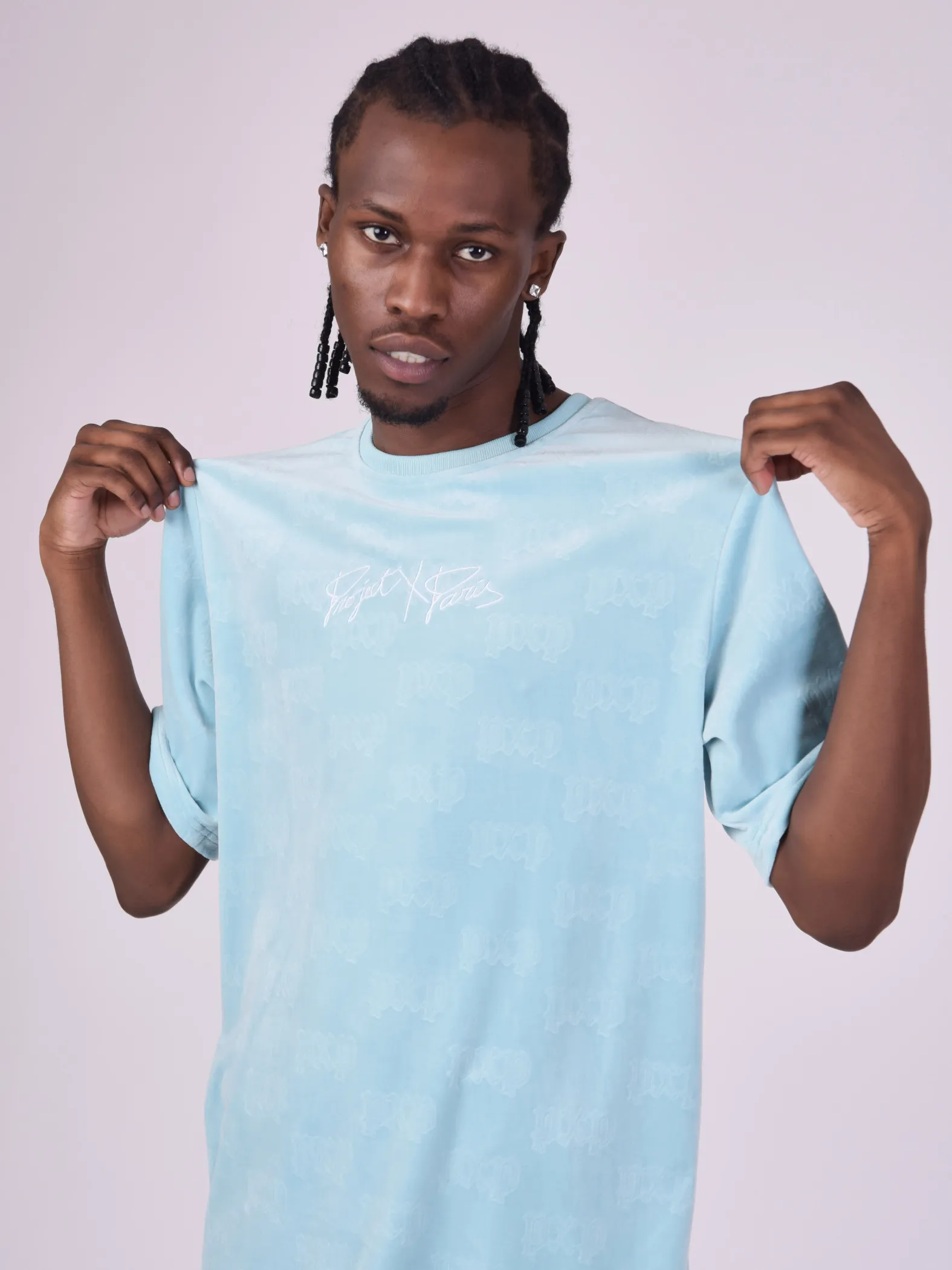 Camiseta de terciopelo estampado