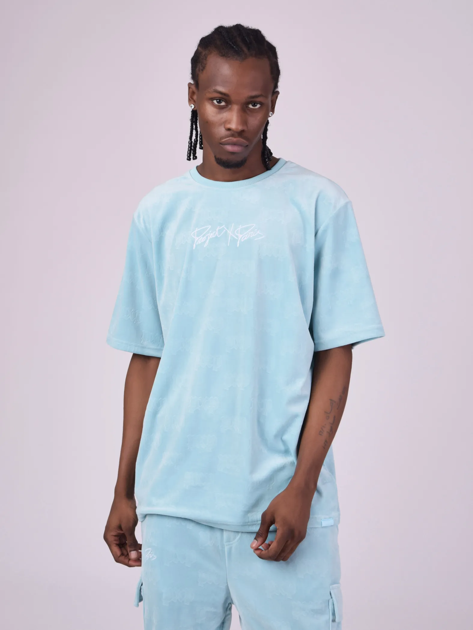 Camiseta de terciopelo estampado