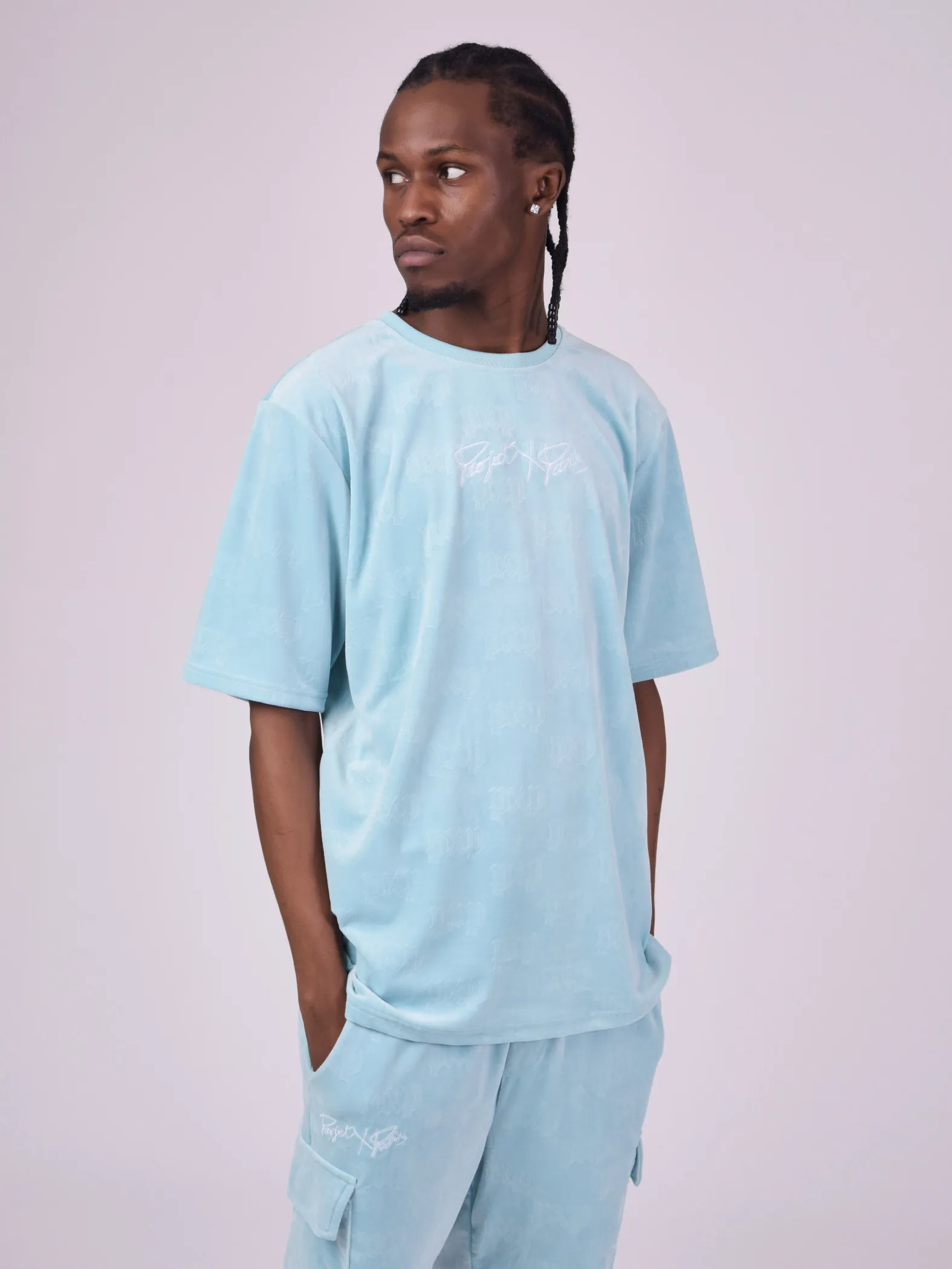 Camiseta de terciopelo estampado