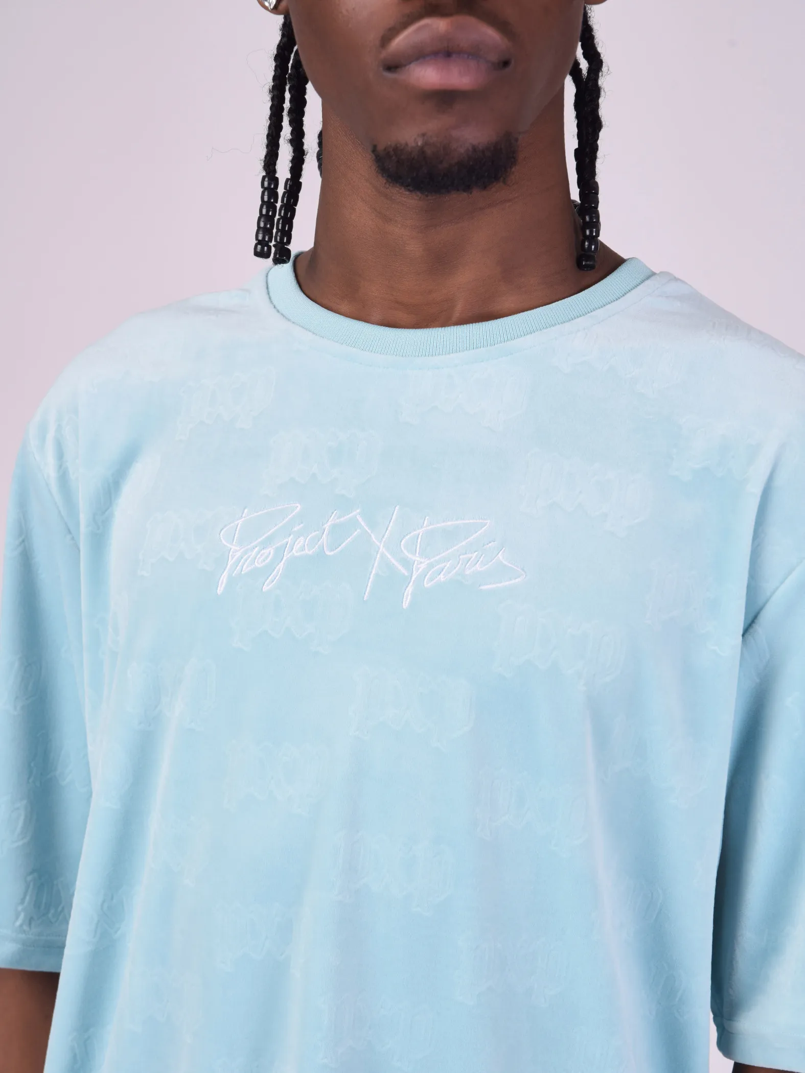 Camiseta de terciopelo estampado