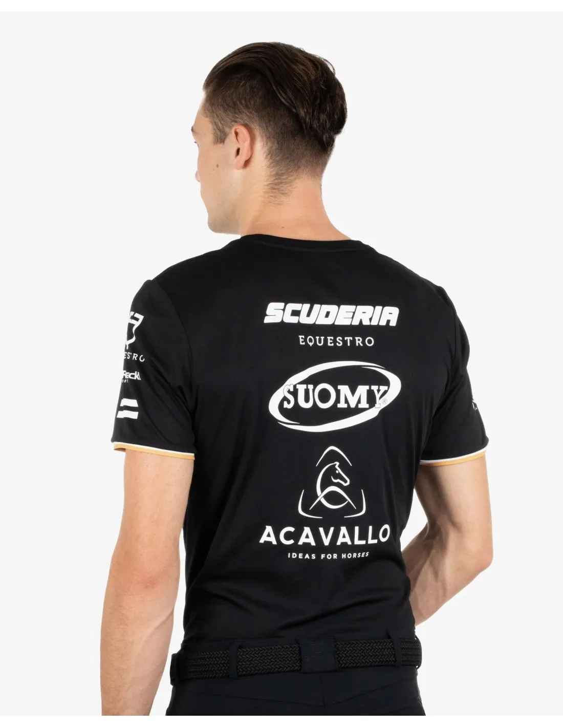 Camiseta hombre multilogo tejido técnico