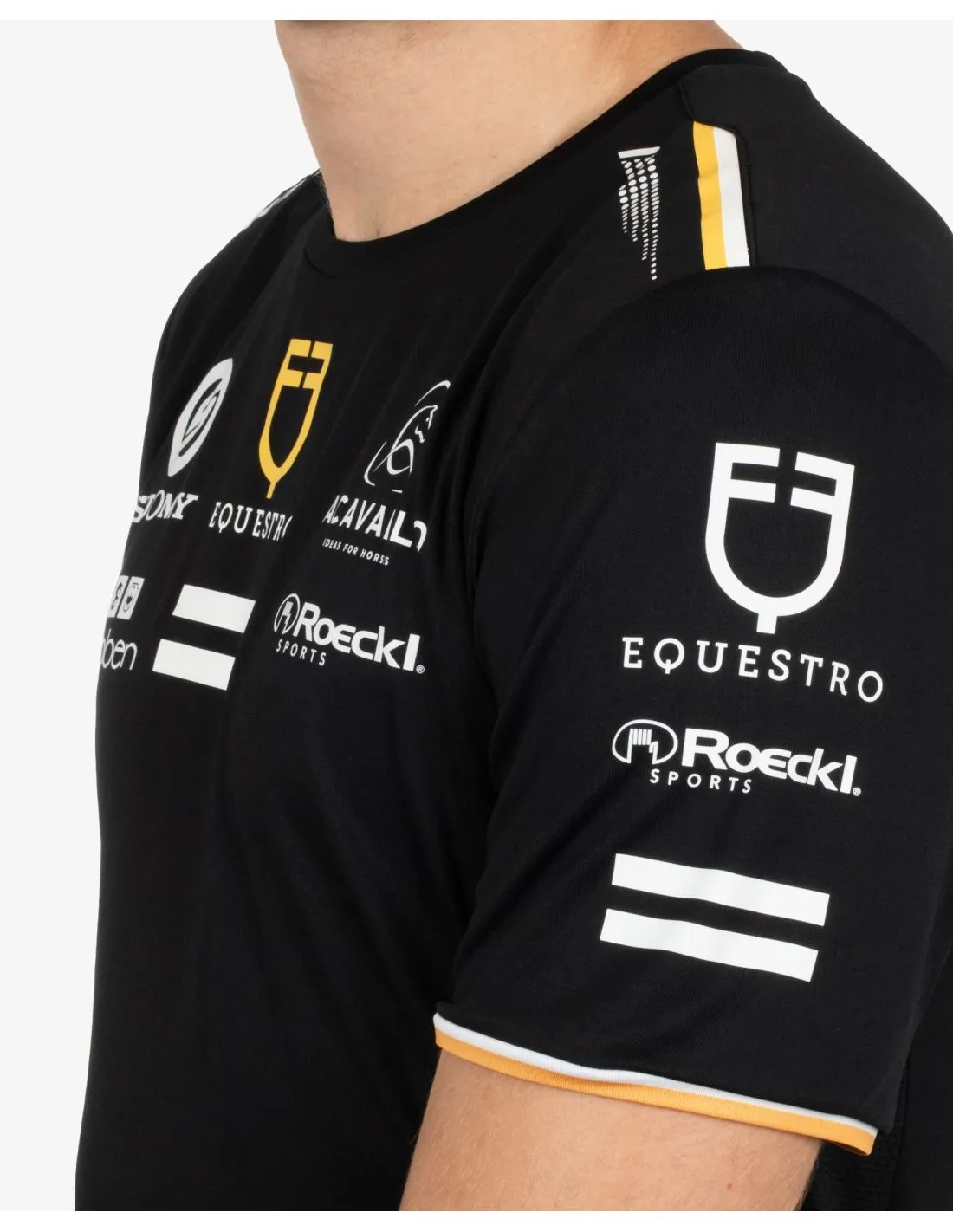 Camiseta hombre multilogo tejido técnico