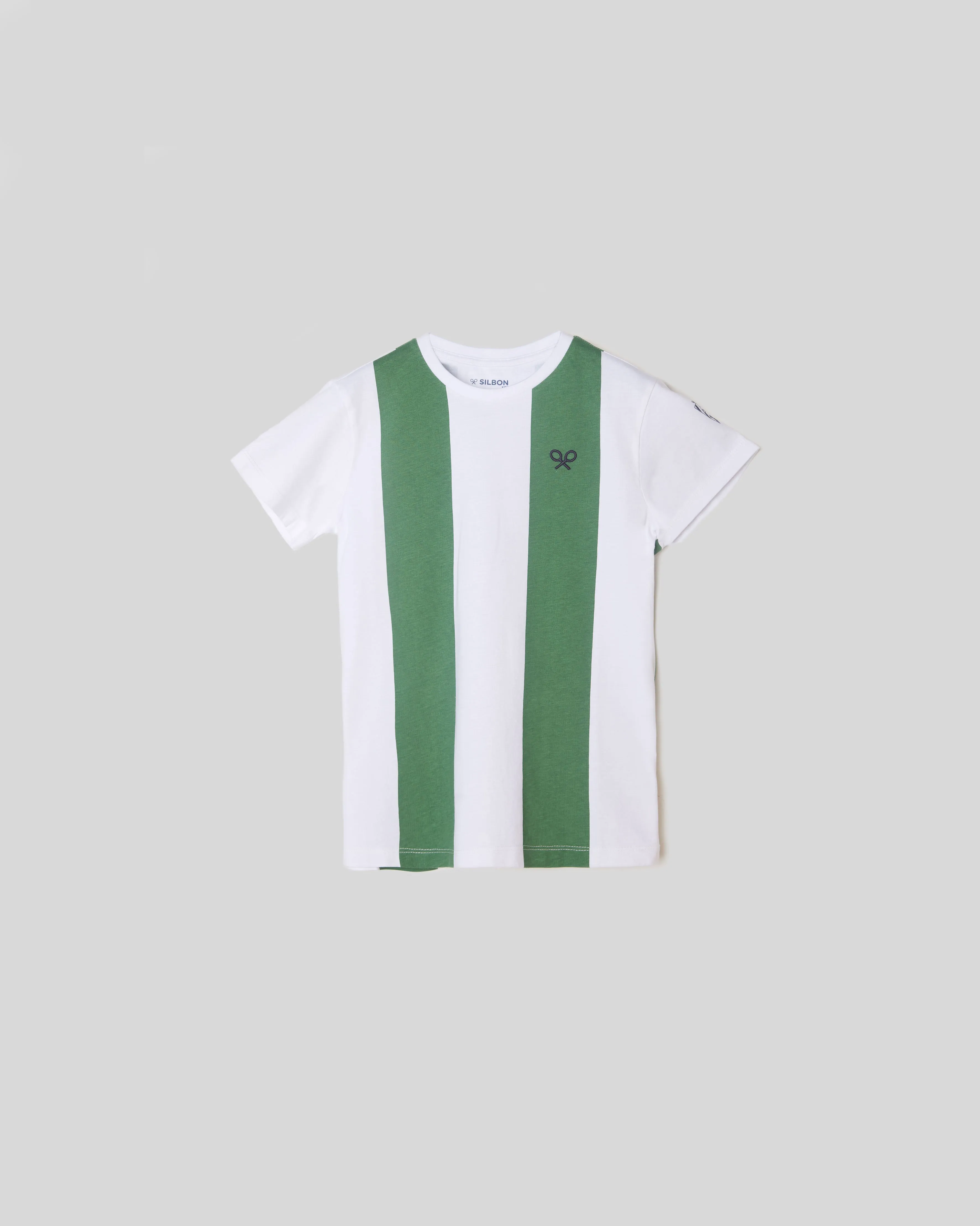 Camiseta kids retro blanquiverde silbon blanca