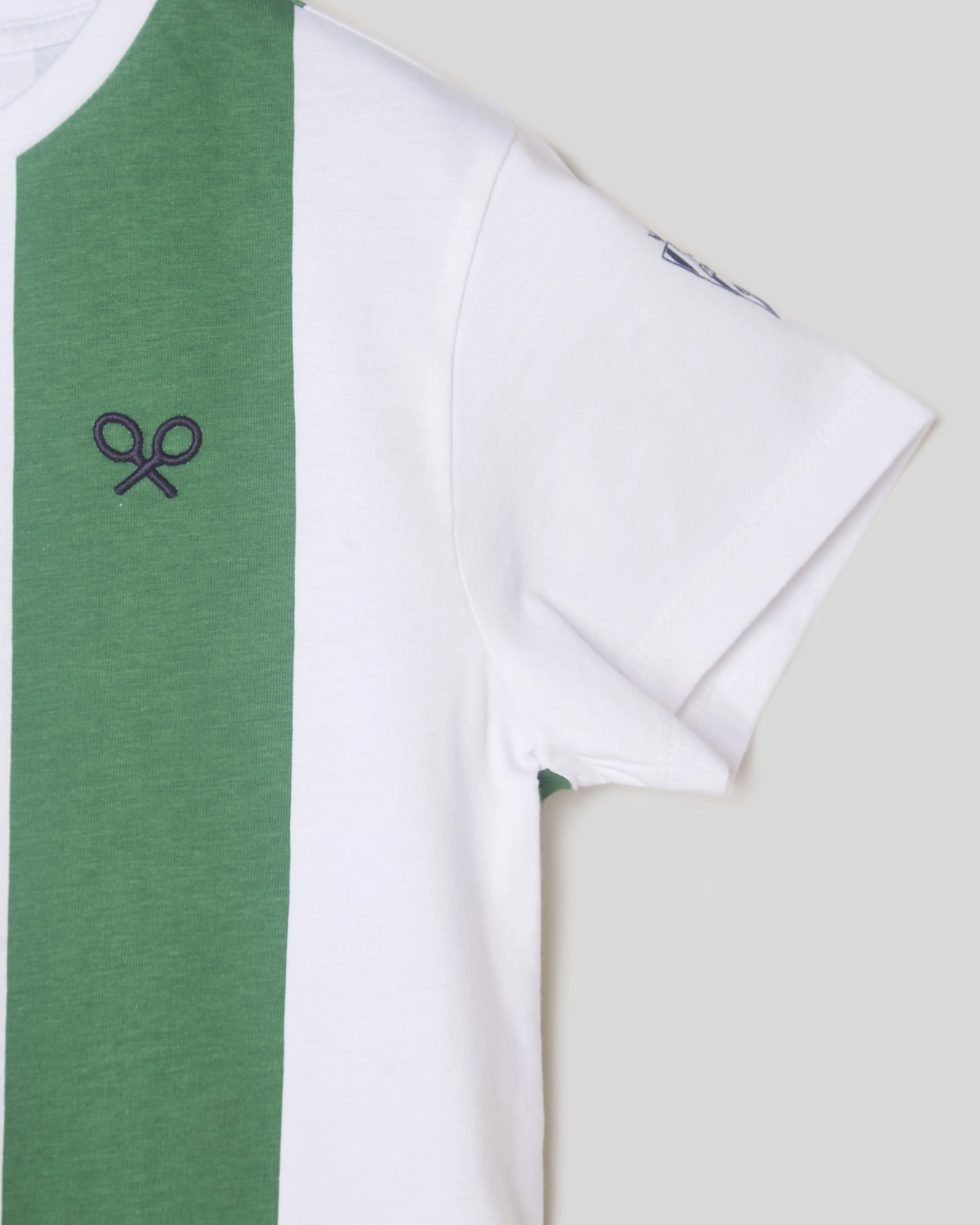 Camiseta kids retro blanquiverde silbon blanca
